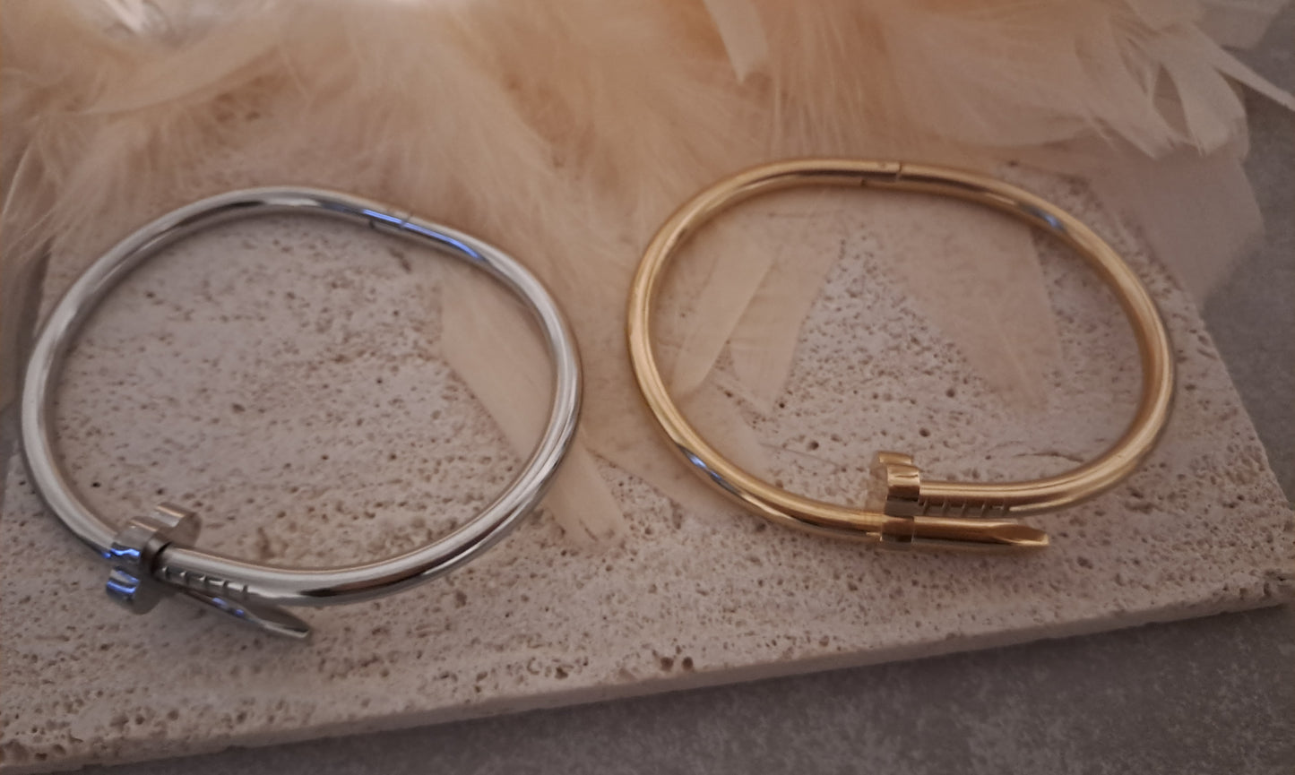 Lagertha nail bangle bracelet