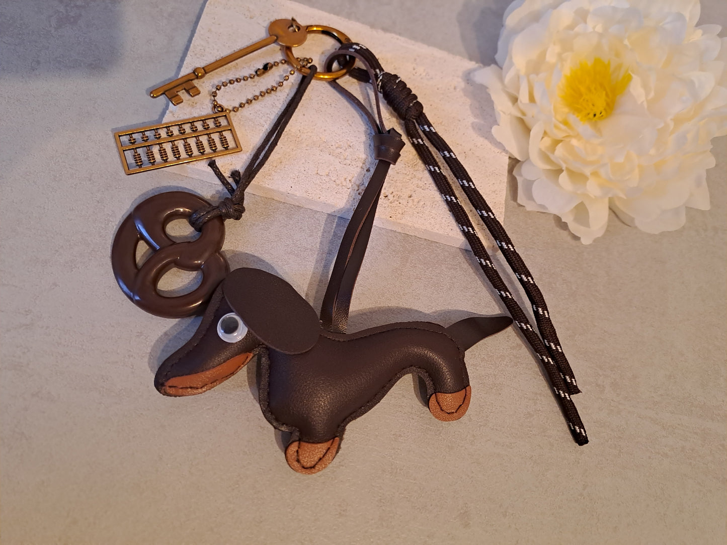 Portachiavi/ciondolo borsa Bassotto