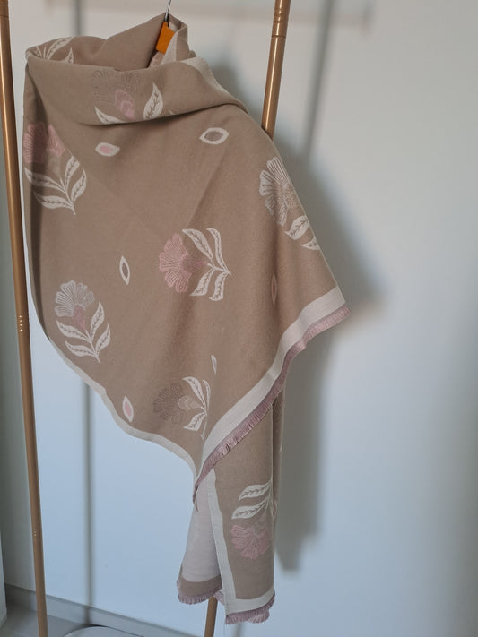 Sciarpa Floreale Jaquard